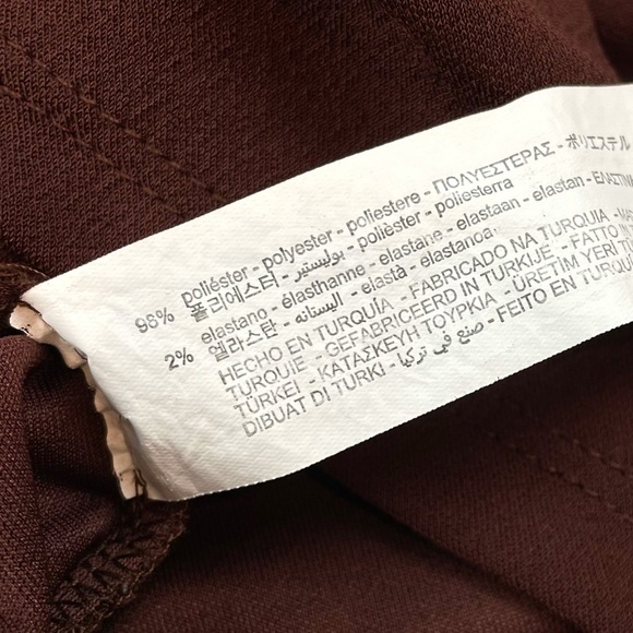 ZARA • Brown Keyhole Cutout Long Sleeve Bodycon Mini Dress - Picture 11 of 16